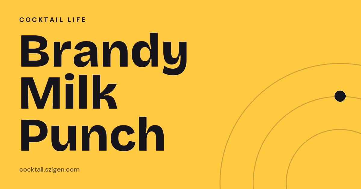 Brandy Milk Punch