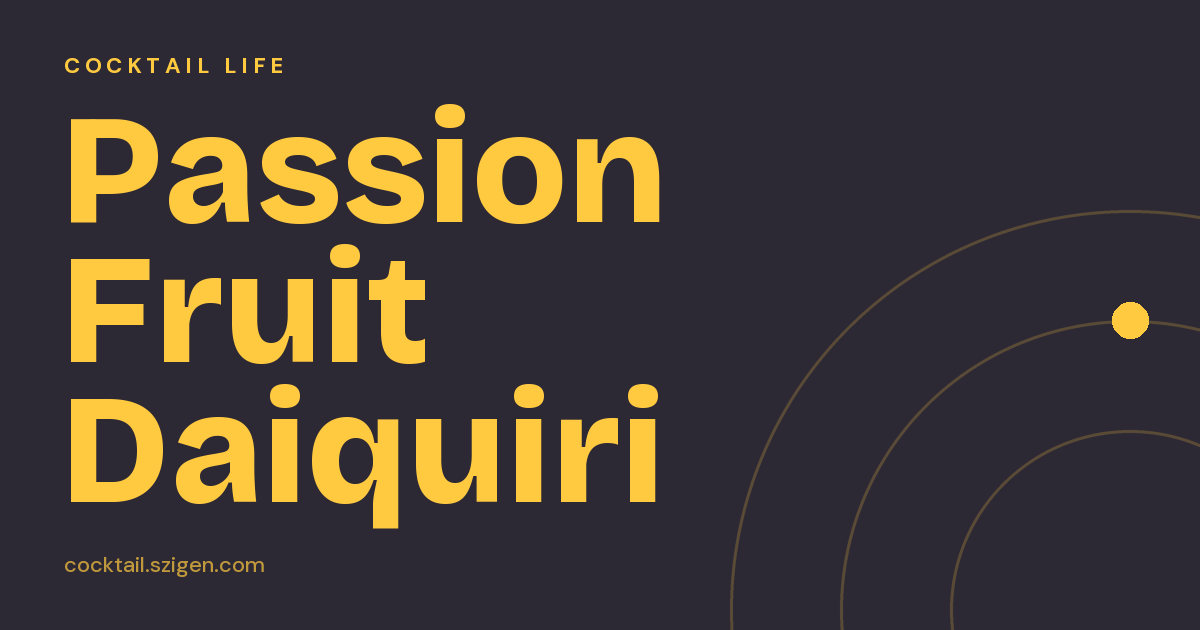 Passion Fruit Daiquiri
